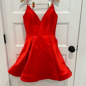 Red cocktail dress